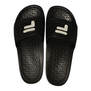 Fila Black & White Slide Sandals